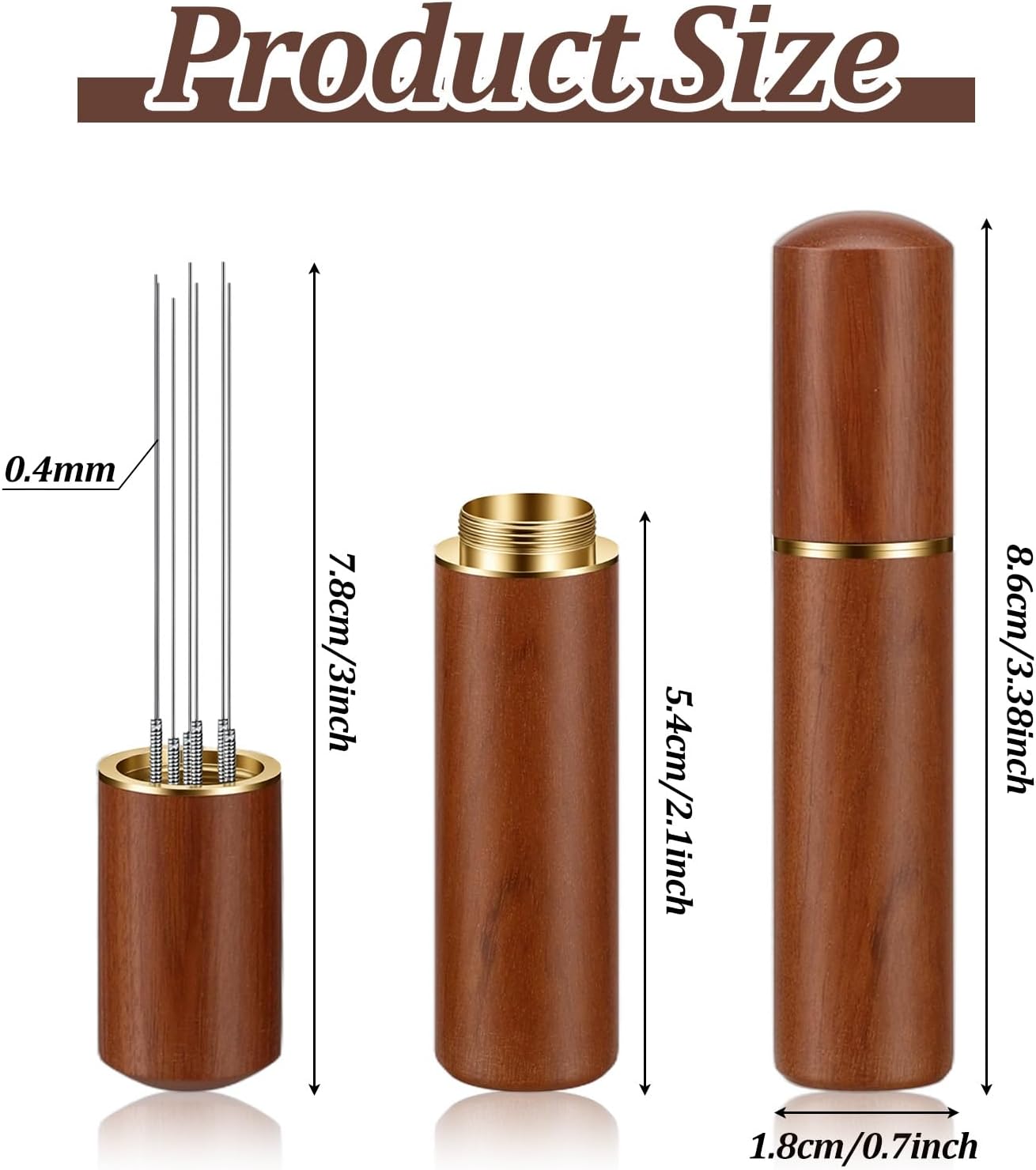 2 Herramientas Agitadoras Espresso Profesional de Madera