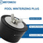 Tapones piscina 2pulg acero inox goma expansión set 2