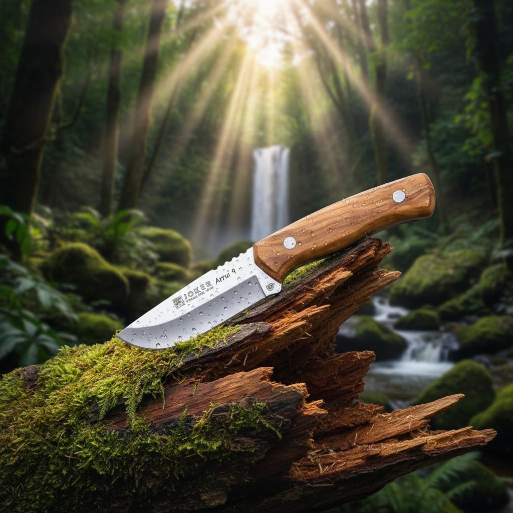 Cuchillo exteriores acero inox mango olivo 3.5pulg