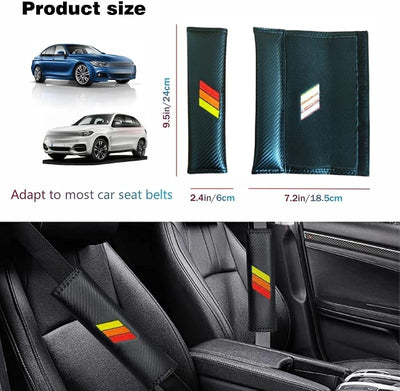 Funda cinturón seguridad coche fibra carbono 3 colores
