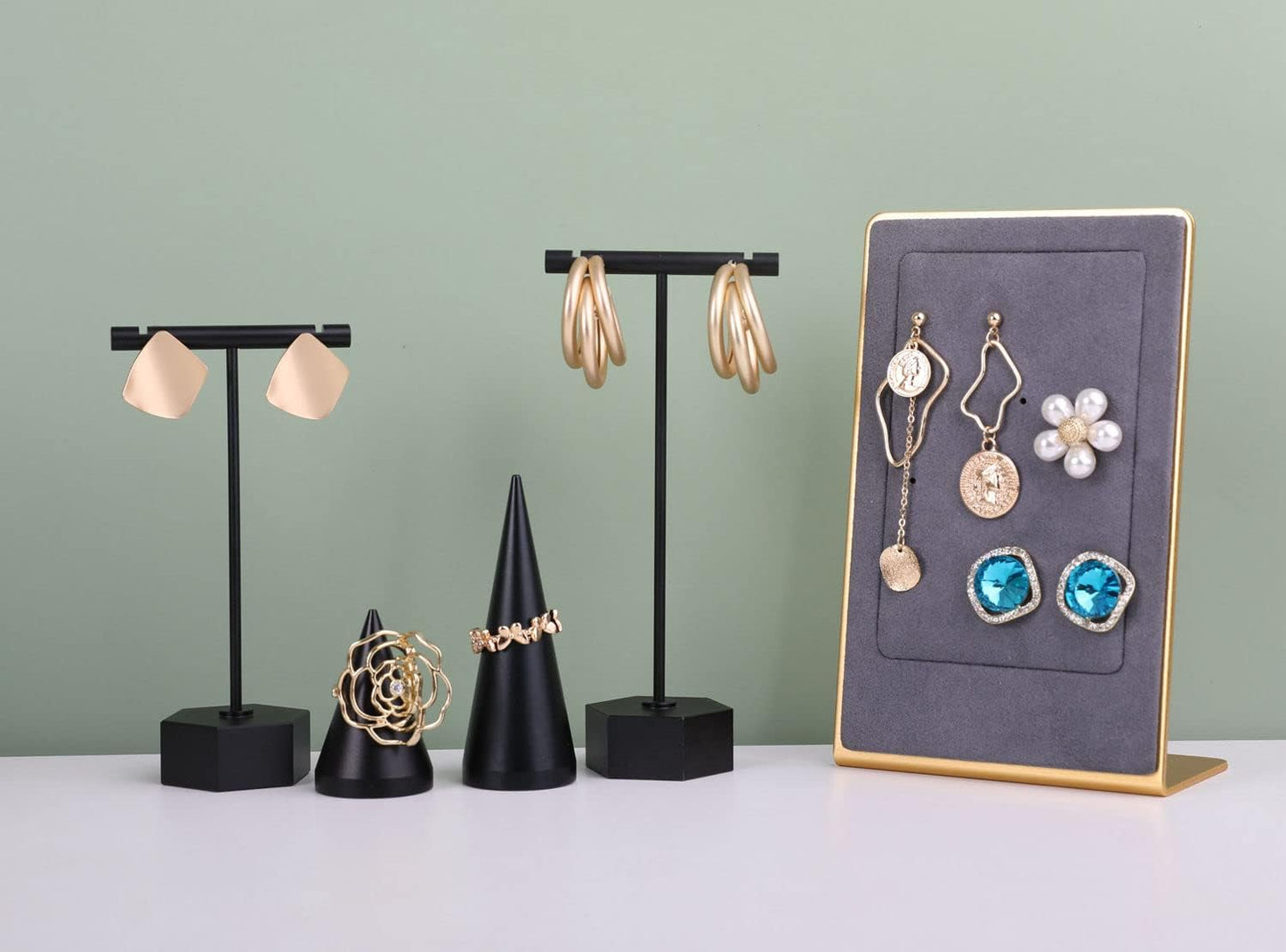 Soporte T para colgar y fotografiar joyas