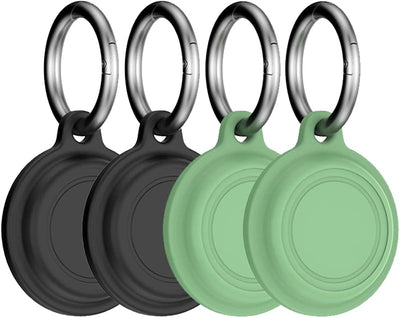 4 Fundas Moto Tag/Etiqueta 2 con llavero silicona negro verde