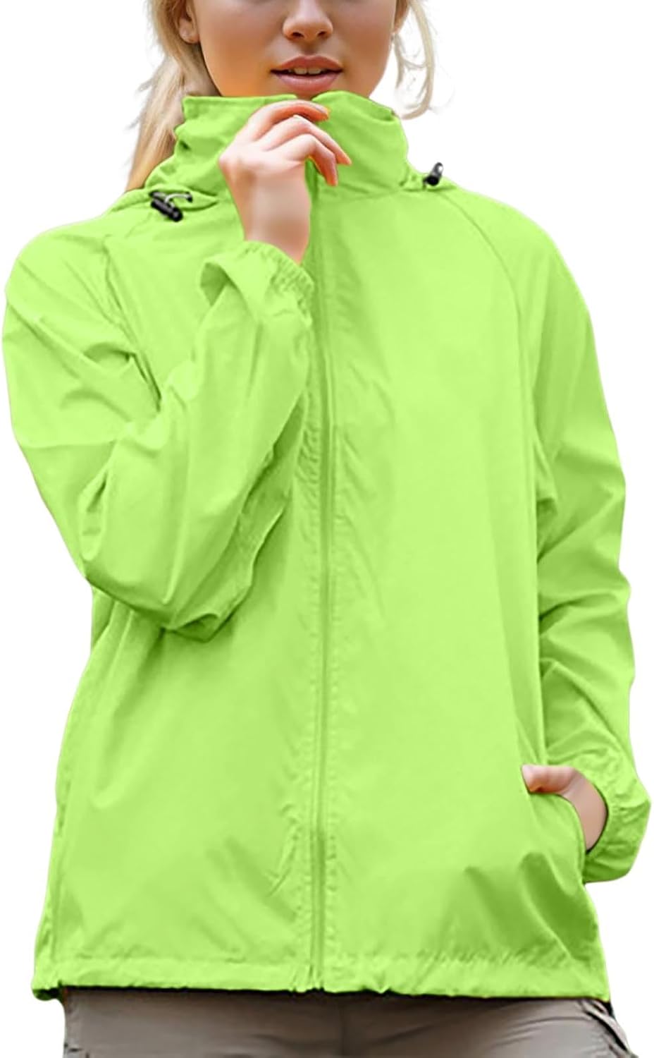 Chubasquero ligero con capucha impermeable otoño 2025