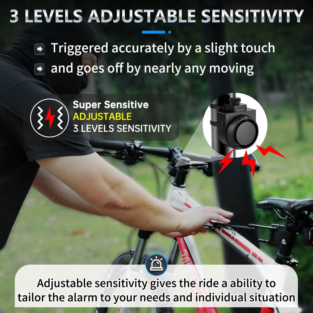 Alarma inalámbrica para bicicleta set 2