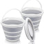 2 Cubos Plegables 10L para RV Camping Limpieza