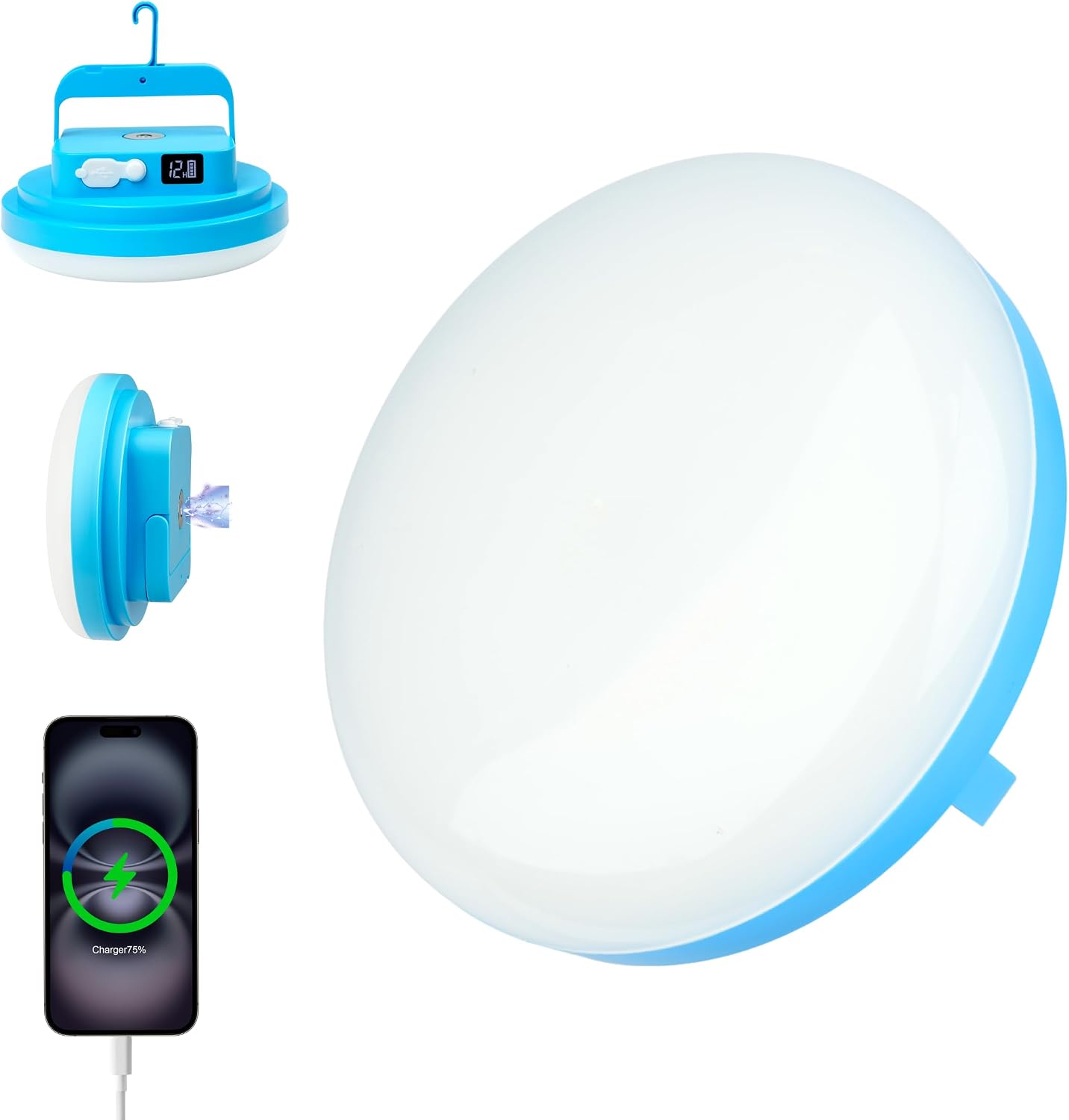 Linterna camping recargable 6000mAh USB LED IP65