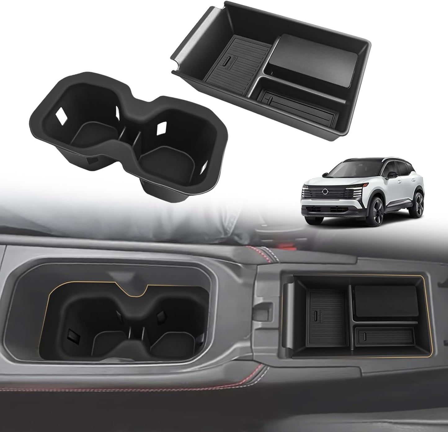Set 2 Pzas Organiz. Consola Nissan Kicks 2025
