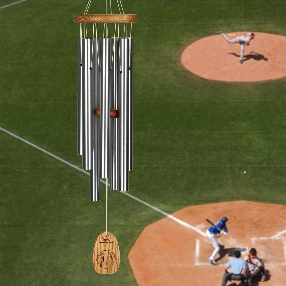 Campanillas de viento de béisbol 28pulg decoración jardín
