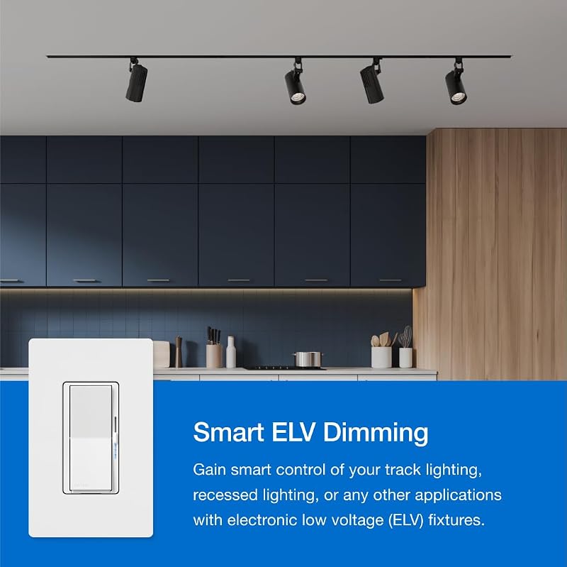 Interruptor atenuador Lutron Diva ELV gris para LED