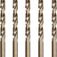 Set 5 Brocas Cobalto M35 11/32pulg Funda Transparente