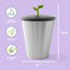 Contenedor compostaje encimera 3.3L gris acero
