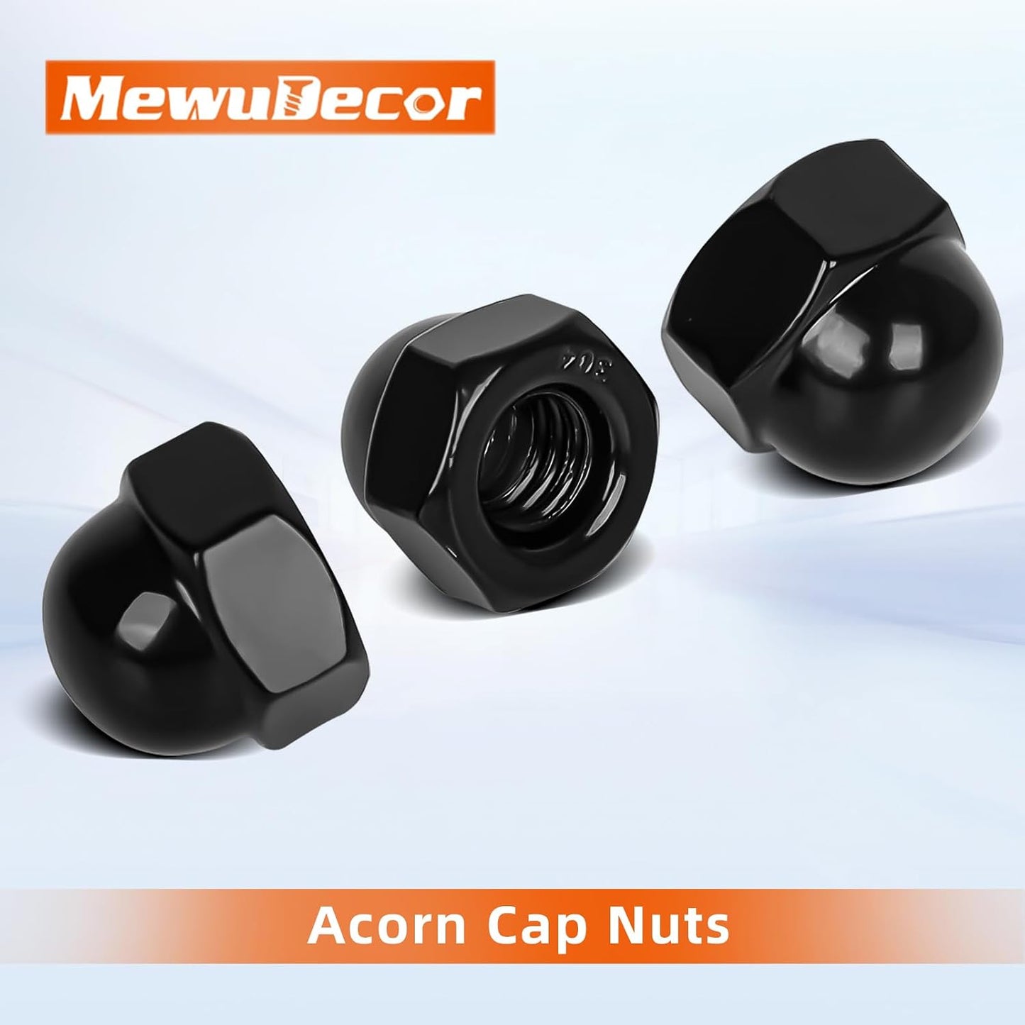 Tuercas casquillo bellota acero inox 304 18-8 negro 50 uds