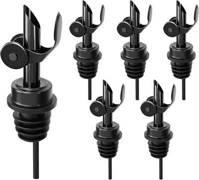 6 Boquillas Acero Inox 304 para Aceite Vino Alcohol Negro