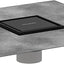 Set desagüe ducha cuadrado acero inox negro mate