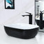 Fregadero ovalado negro mate 17.9x12.6pulg drenaje