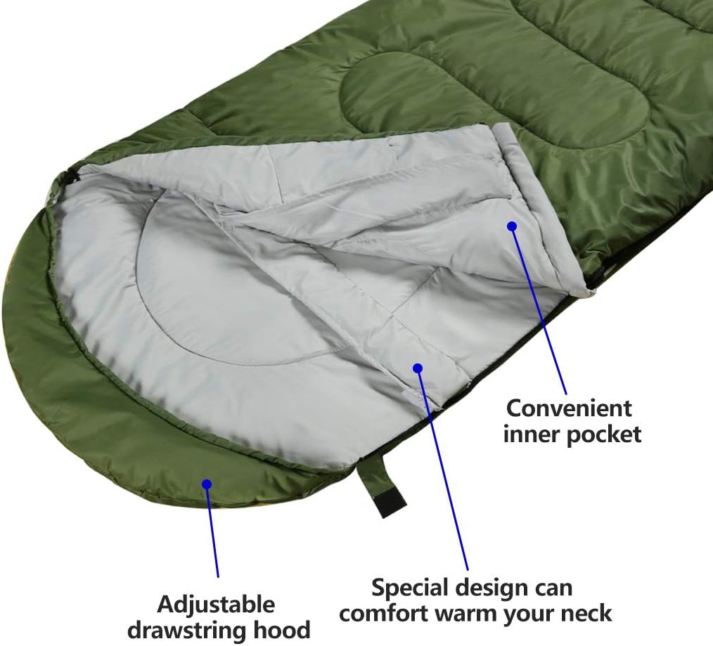 Saco dormir 3-4 estaciones ligero cálido impermeable