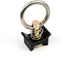 Anillo amarre ajustable con resorte 10 Pzas Negro