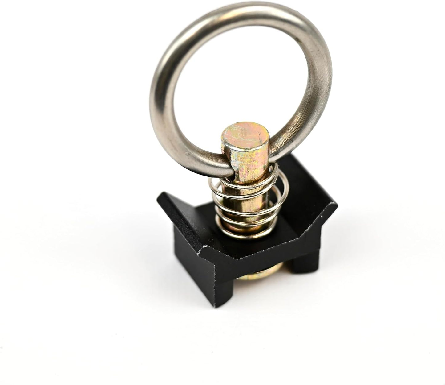 Anillo amarre ajustable con resorte 10 Pzas Negro