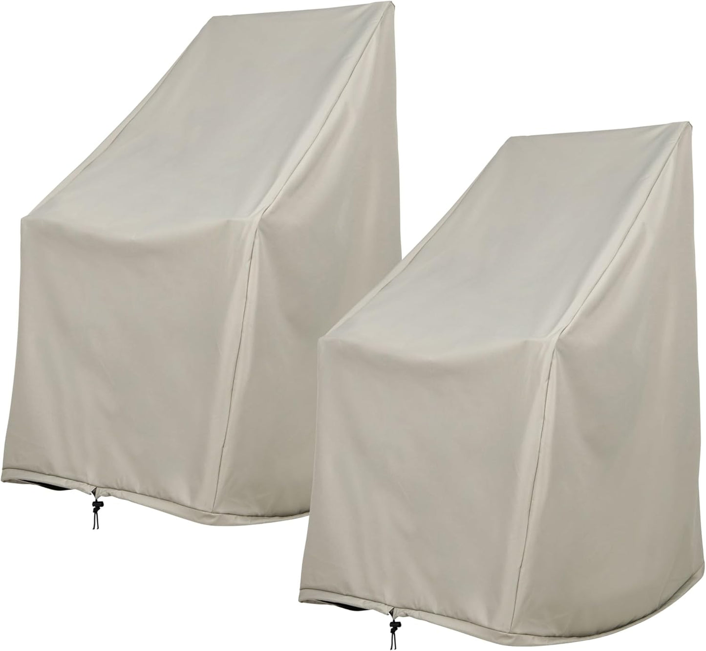 Set 2 fundas silla mecedora al aire libre poliéster gris