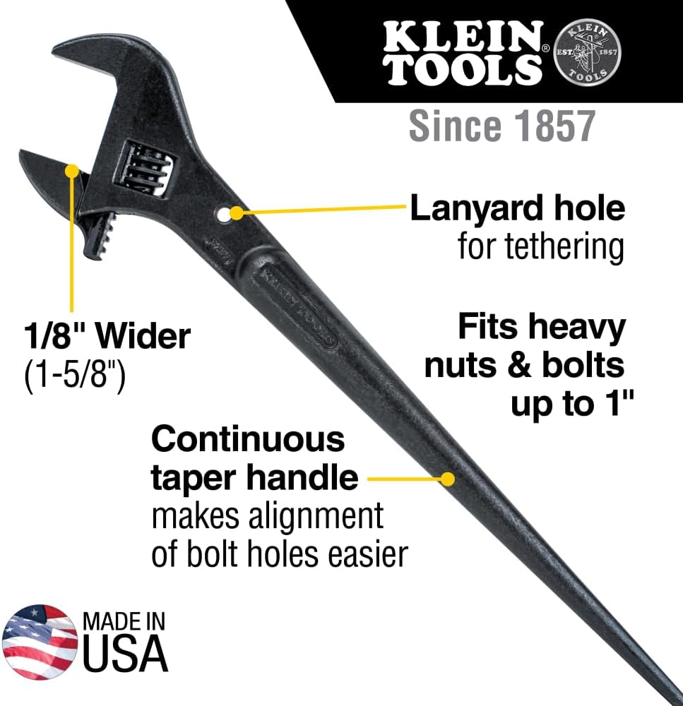 Llave ajustable construcción 16pulg hasta 1pulg