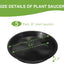 Platillo para plantas 4-22pulg set 5 bandejas plástico sin agujeros