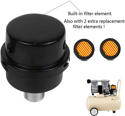 Filtro silenciador compresor aire 1/2 PT 0.787pulg