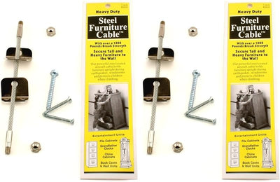 Cable para muebles plateado 7pulg set 2