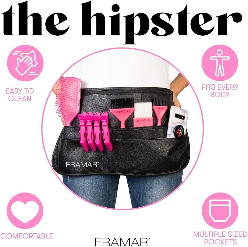 Cinturón profesional con bolsa para tijeras y brochas