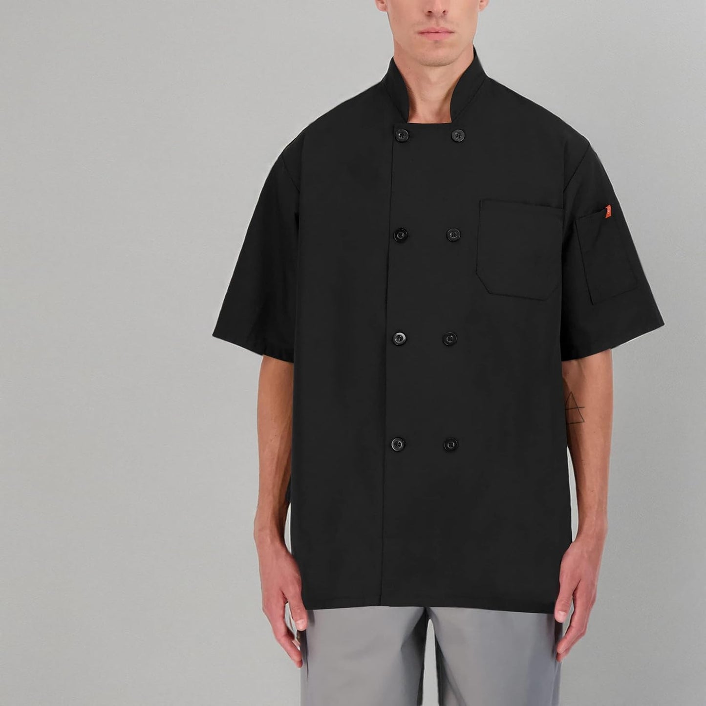 Abrigo Chef Hombre de Algodón con Capucha y Bolsillos