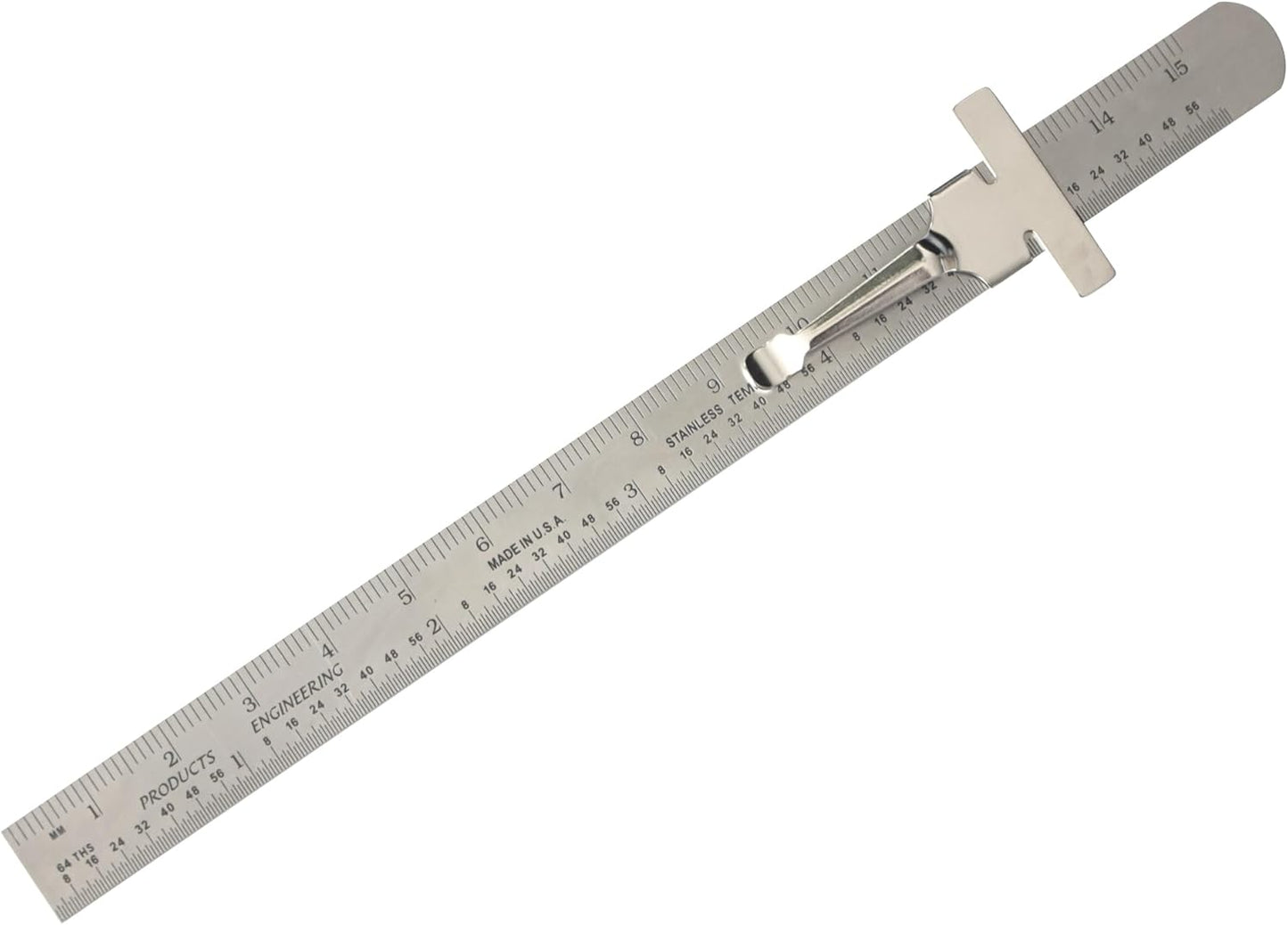 Regla bolsillo acero inox 6 pulg con tabla conversion