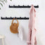 Perchero pared 7 ganchos negro moderno para sala dormitorio