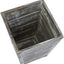 Cubo basura madera tipo granja gris soportes metal