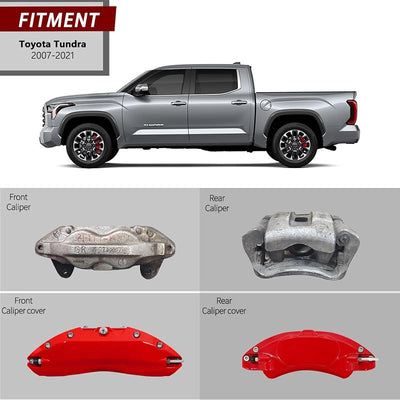 Cubiertas pinza freno aluminio rojo Toyota Tundra 07-21
