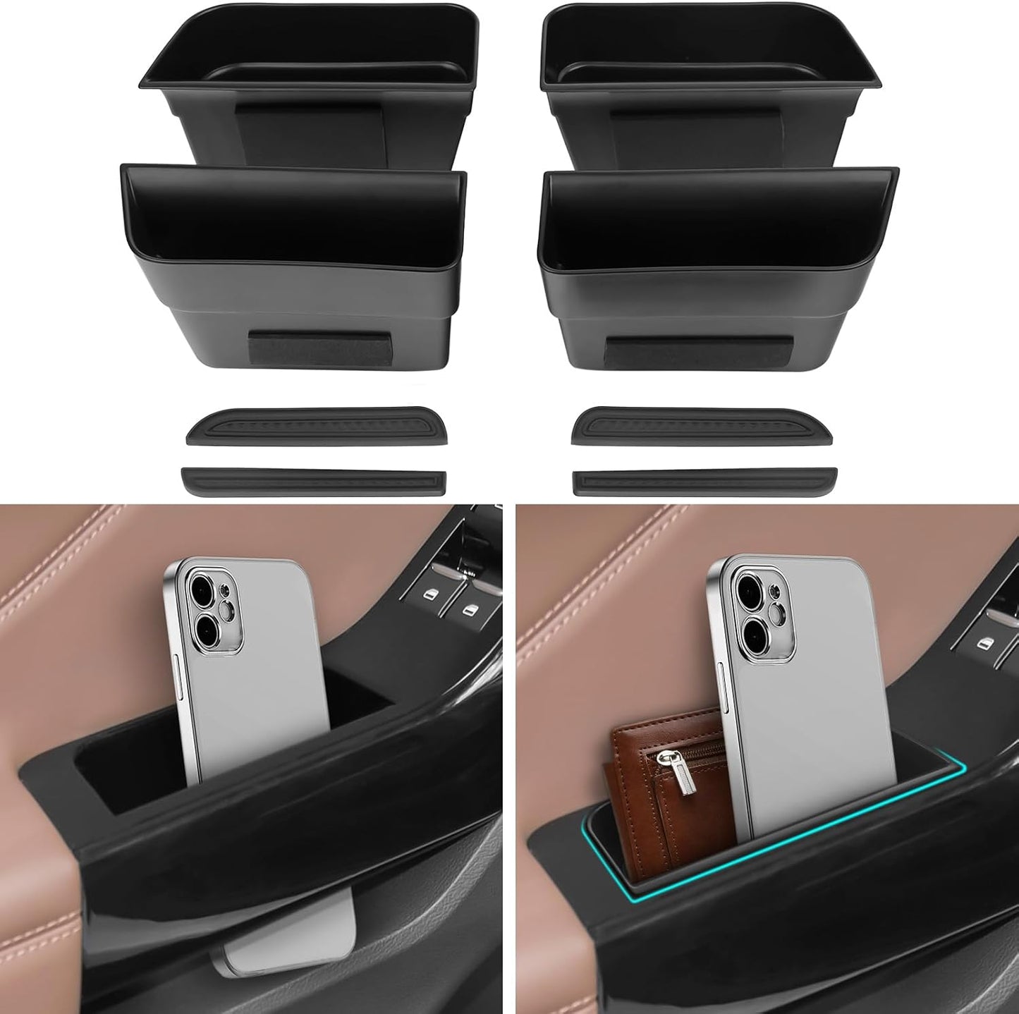 4 Pzas Bandeja agarre puerta Ford Explorer soporte teléfono