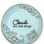 Bandeja joyas decorativa redonda 3" azul