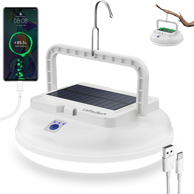 Luz solar recargable 4500lm impermeable campamento