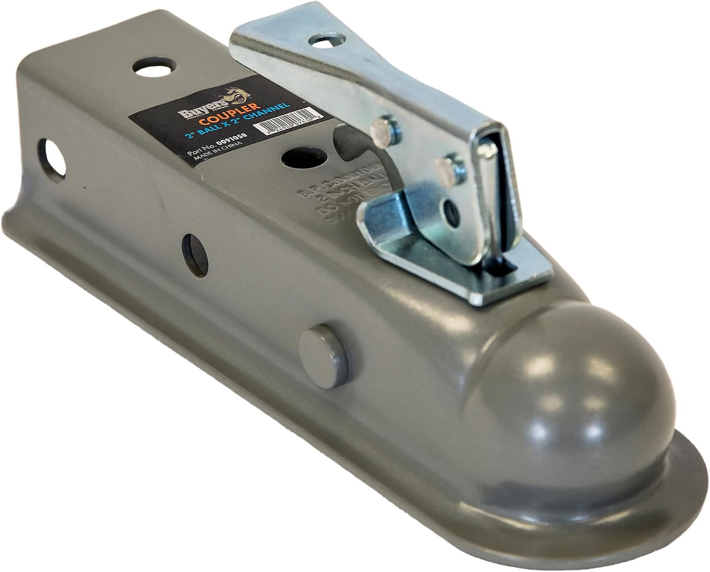 Acoplador remolque lengua recta canal 2" bola 2" clase 2