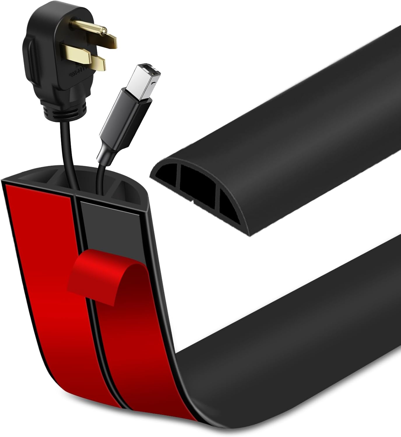 Cubierta autoadhesiva para cables de piso protege contra tropiezos