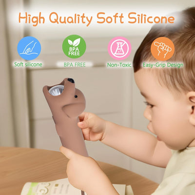 Linterna LED silicona para niños brillo ajustable acampar
