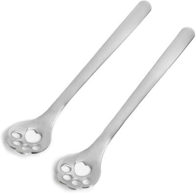 Cucharas hornear acero inox con estampado gato perro set 2