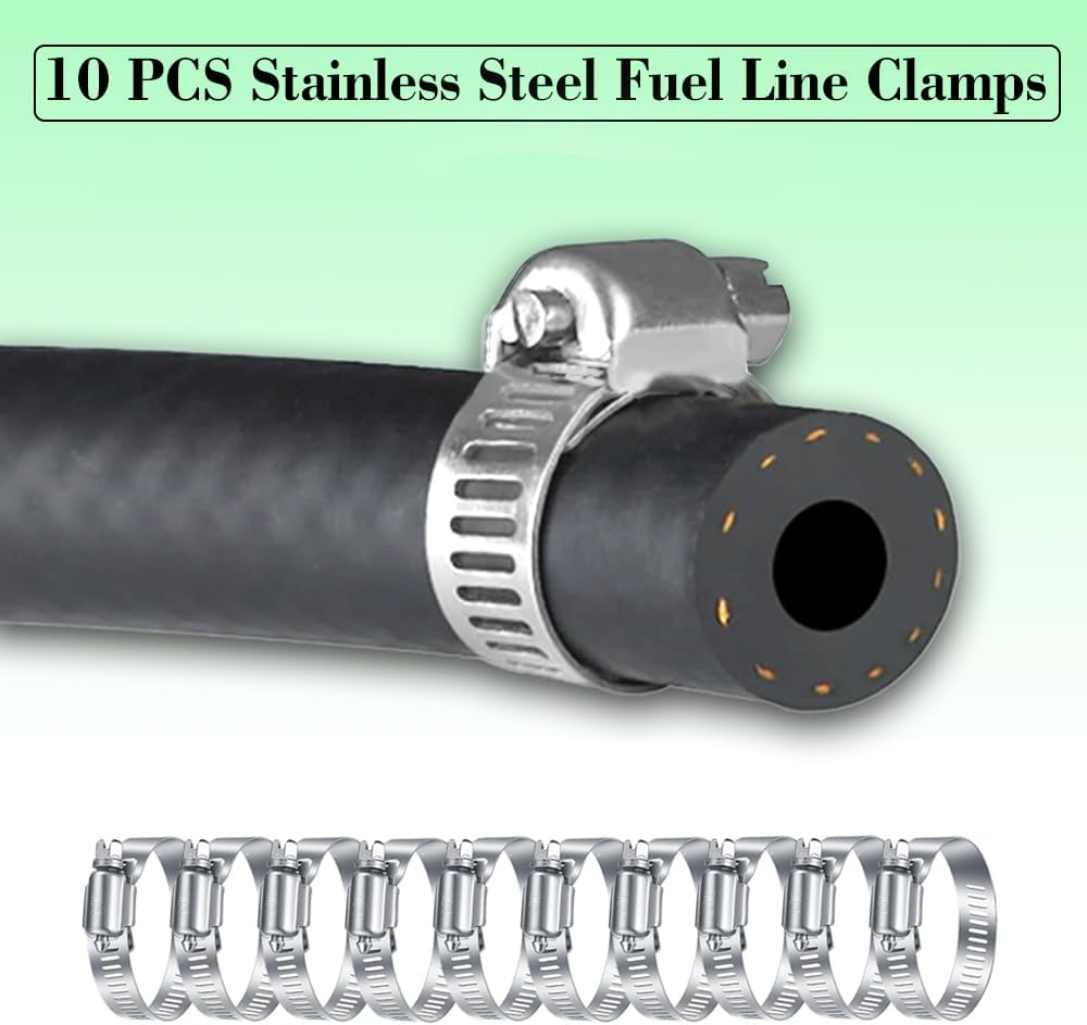 Manguera combustible 1/2" ID 8AN 10pies acero inox