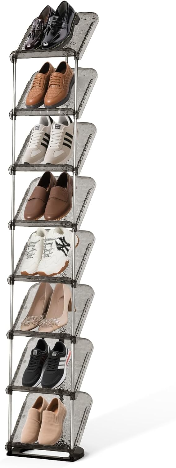 Zapatero vertical 8 niveles transparente 10.4x64.5"