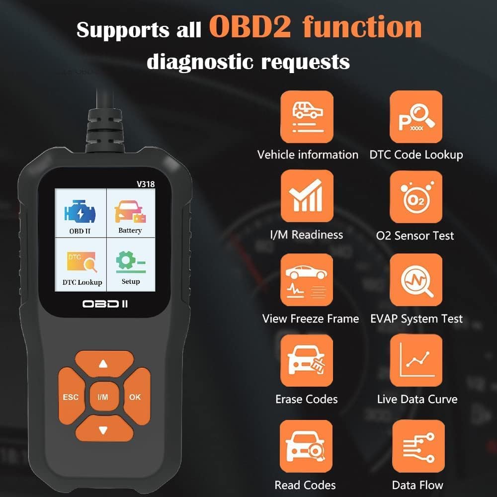 Escáner OBD2 para diagnóstico de fallas del motor
