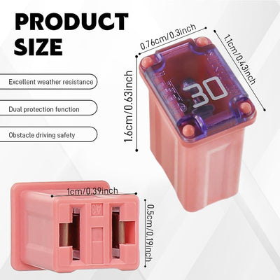 10 Fusibles Microcartucho 30A Kit Automotriz Surtido
