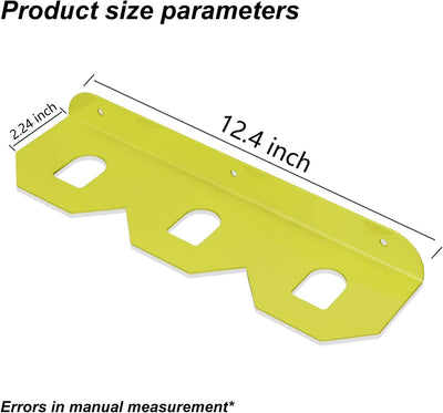 Soporte batería Ryobi 18V 3 ranuras anclajes incluidos verde fruta