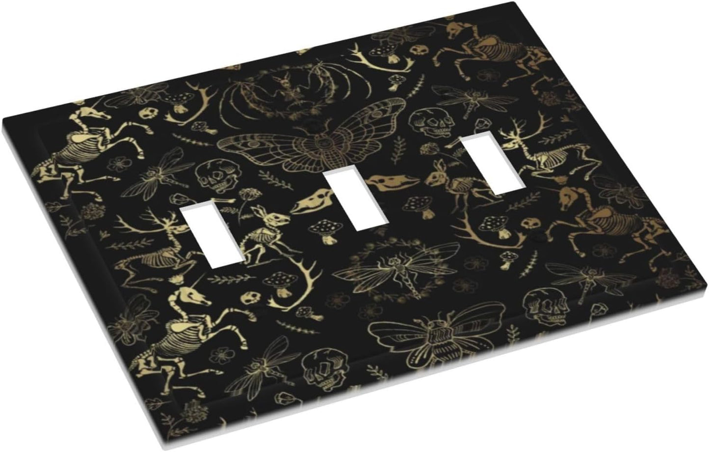 Placa de pared decorativa triple palanca 3 orificios gótico