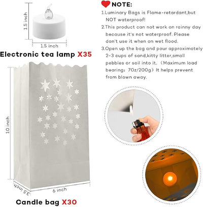Velas de té LED sin perfume 30 pzas llamas realistas decoración
