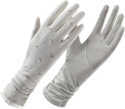 Guantes conducción mujer UV malla antideslizante tactil