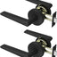 2 Manijas Puerta Paso Reversibles Negro Mate