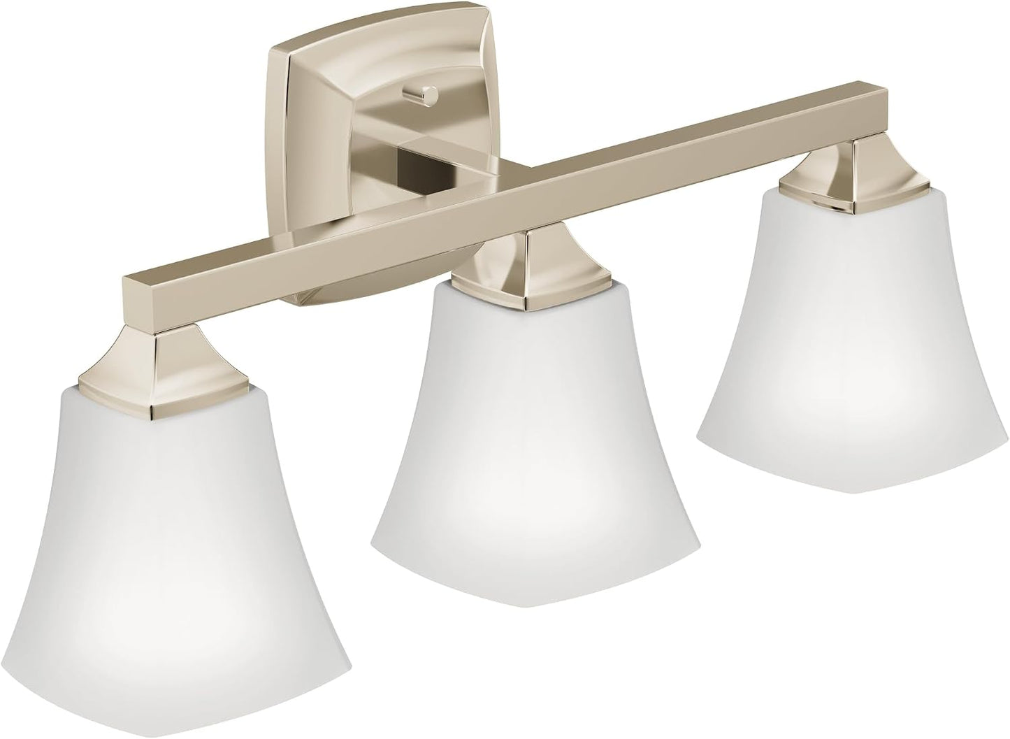 Accesorio baño doble montaje 3 luces vidrio esmerilado